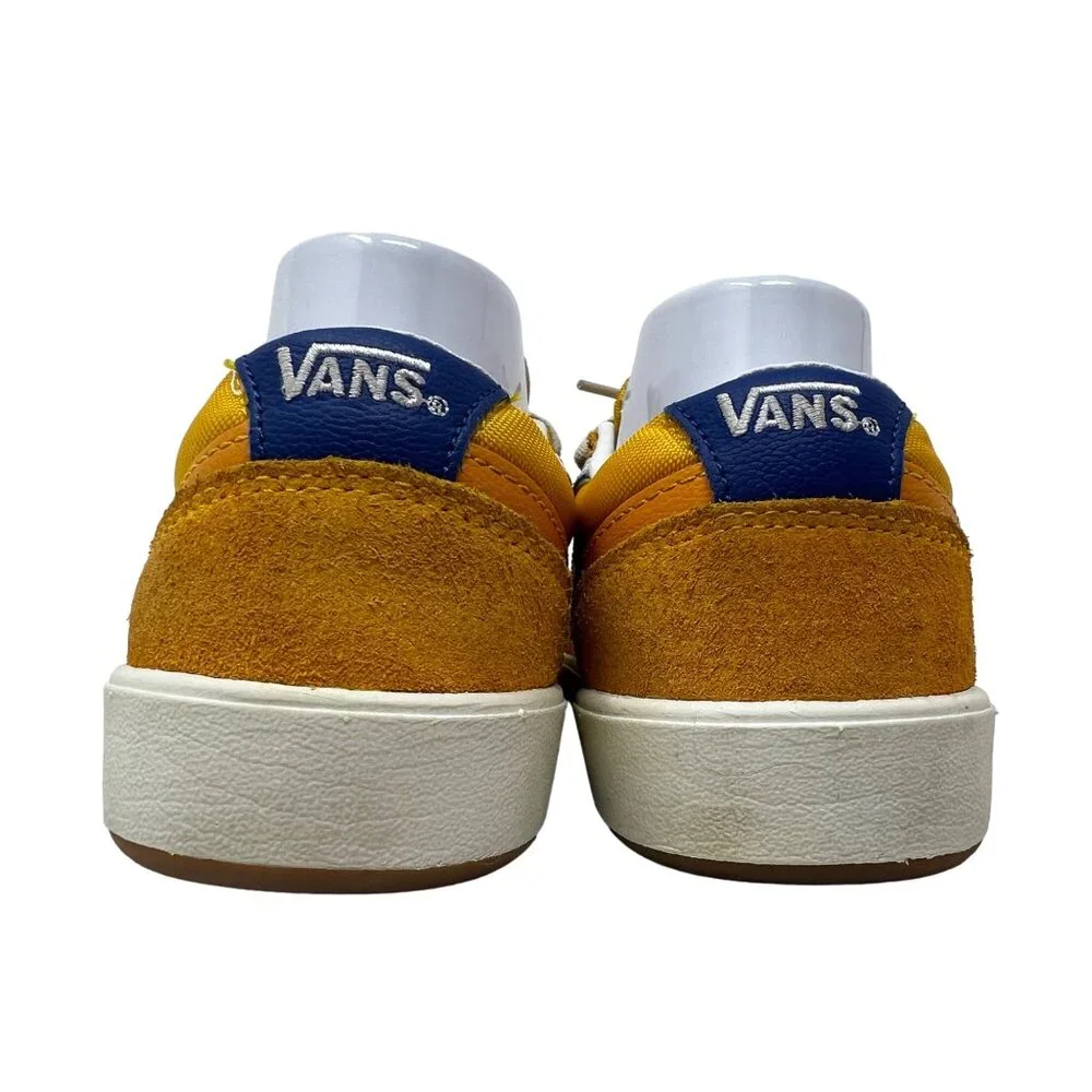 Vans Lowland CC Serio Collection Suede Skater Lace Up Shoe Yellow White Mens 5.5